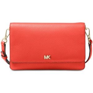 Michael Kors Pebble Leather Phone Crossbody Wallet